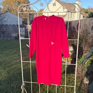 Chic Long Sleeve pink Dress